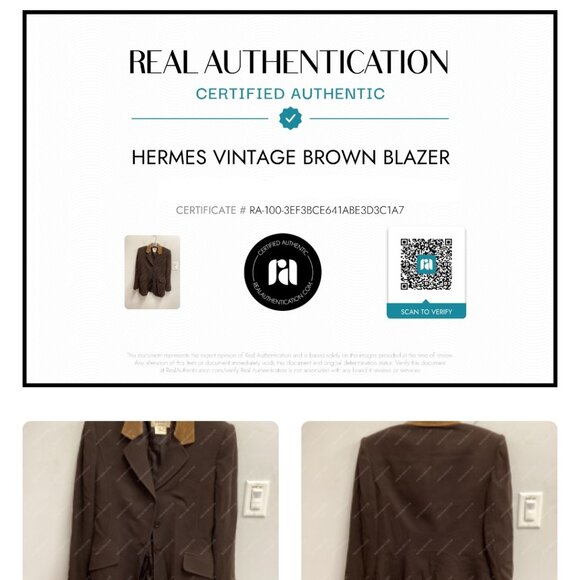 Hermès Vintage Wool Blazer – Size 40 (Authenticated) - Picture 8 of 8